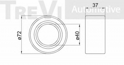 TREVI AUTOMOTIVE wb1249 -  Комплект подшипника ступицы колеса